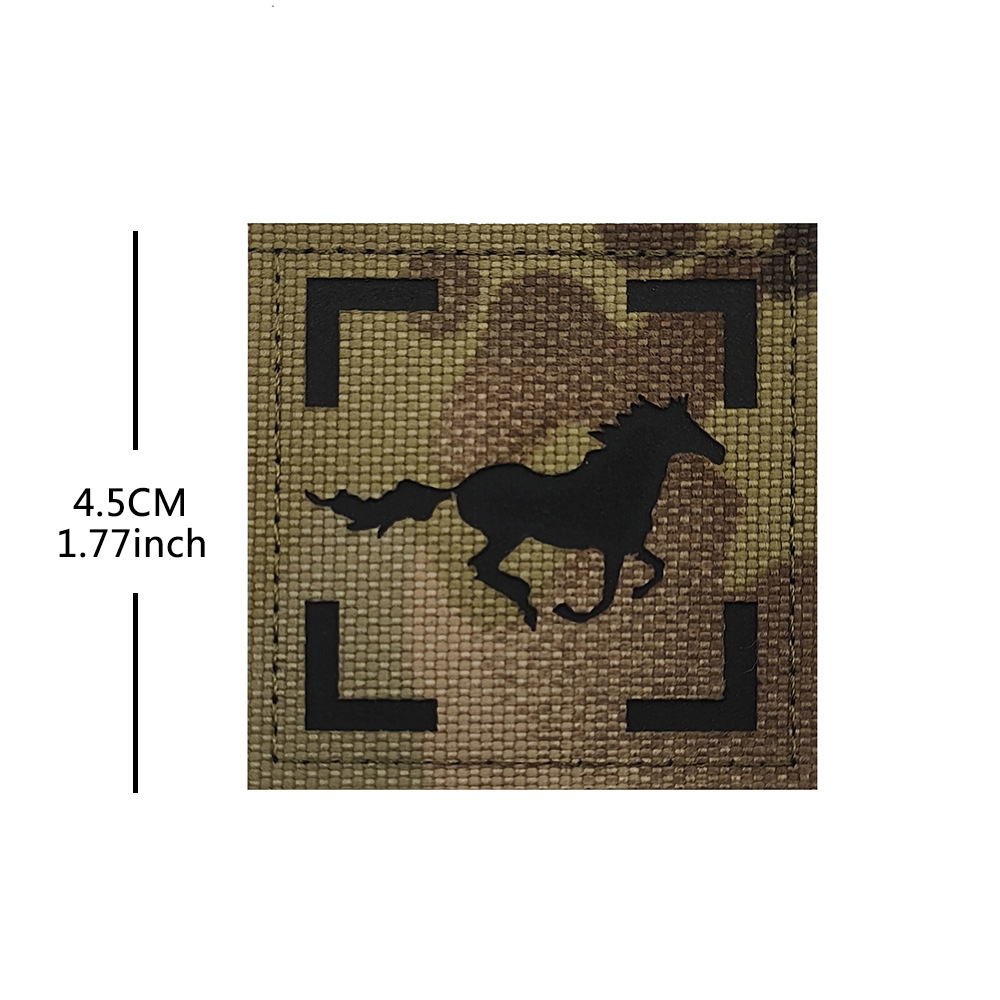 Taizhong en stock reflexión infrarroja animal escorpión Pegasus ratón reflectante Velcro camuflaje cuadrado etiqueta de la insignia