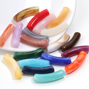 Acrylic two-color blooming large elbow 31x8mm beaded bracelet necklace bracelet jewelry accessories material loose beads