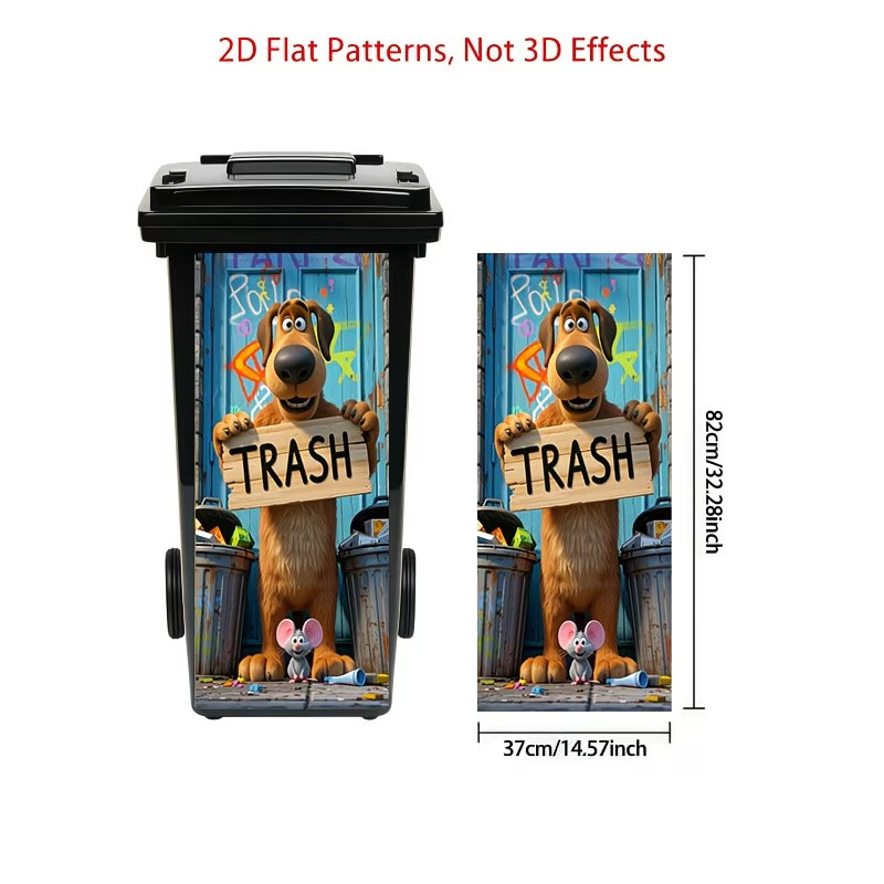 New Popular Trash Can Stickers Made of Pvc Material, Waterproof and Sun-Resistant New Popular Trash Can Stickers Made of Pvc Material, Waterproof and Sun-Resistant