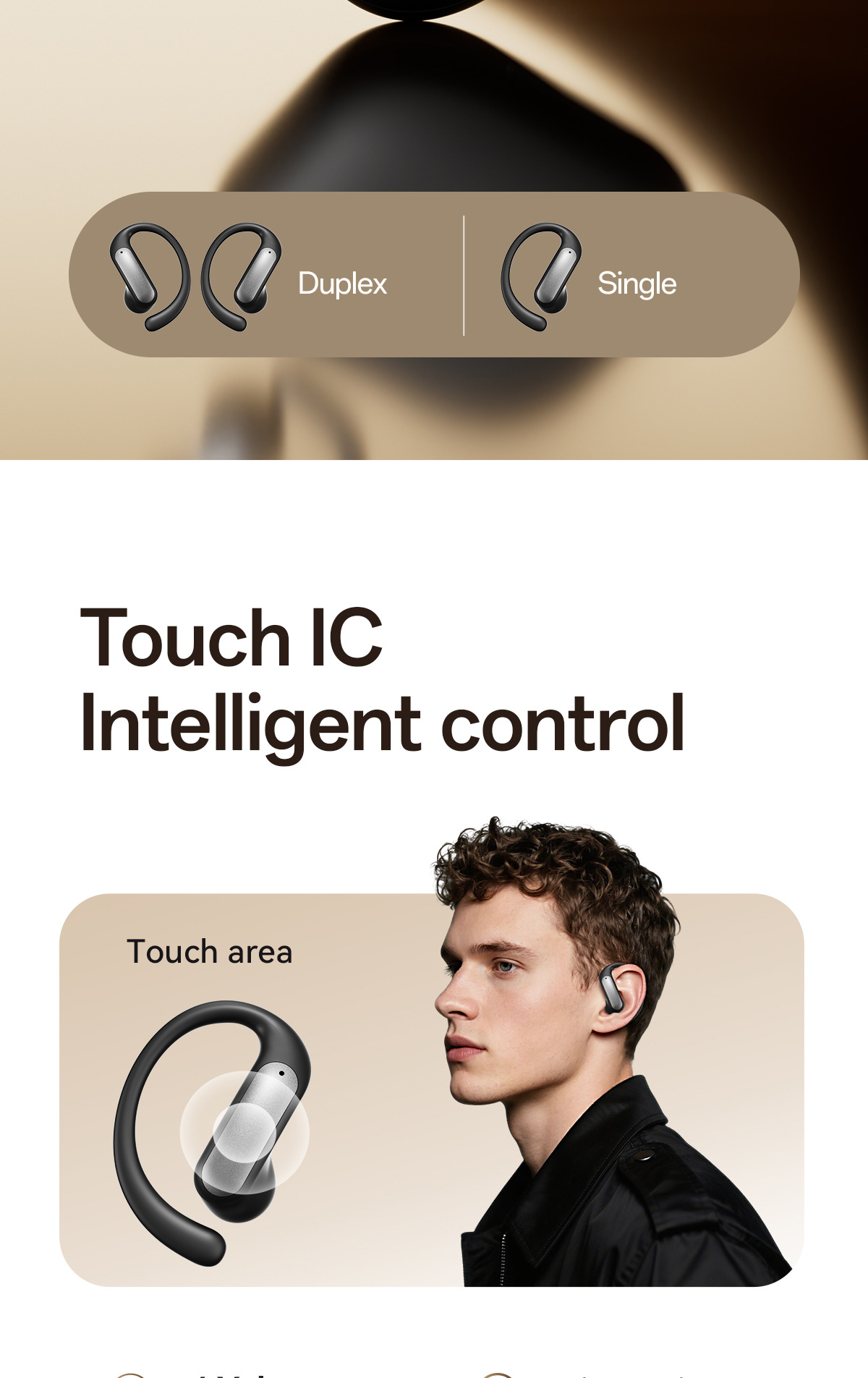 OWS New Model M140 HIFI High-Quality Ear-Hook Wireless Bluetooth Noise Cancelling_voghion.com