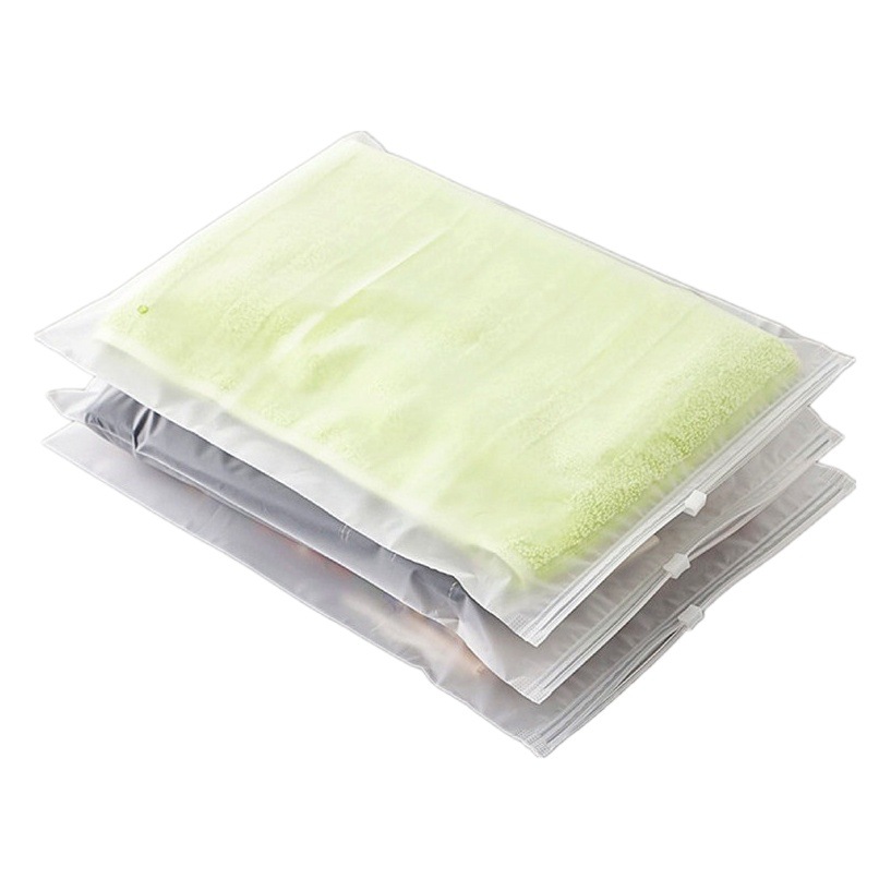 En stock al por mayor bolsa de cremallera esmerilado bolsa de almacenamiento transparente bolsa de embalaje de ropa sujetador bolsa de embalaje de plástico bolsa de ropa