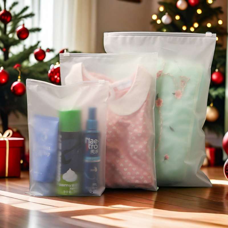 EVA clothing packaging bag leggings underwear socks zipper bag scarf frosted storage bag T-shirt bag jeans