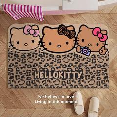 复古黑皮hellokitty浴室吸水软硅藻泥厕所卫生间门口耐磨吸水脚垫