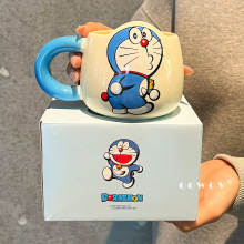哆啦A梦陶瓷马克杯情侣水杯高颜值女生日礼物杯子家用喝水办公室