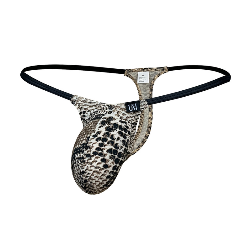  Sexy men's underwear thong men's leopard print low waist sexy camouflage mini thong 0019
