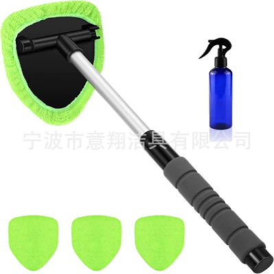 Car cleaning tools – Labeling Car Windshield Cleaning - 1-set-b-type-eva-sheath-4-green-cloth-covers-1-blue-bottle-200ml
