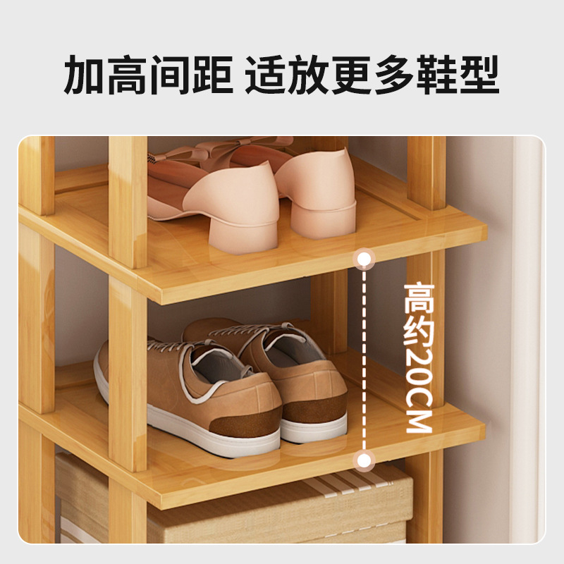 Zapatero hogar puerta económica multi-capa de almacenamiento de calzado artefacto ahorro de espacio de alquiler casa zapato gabinete de bambú pequeño zapato rack