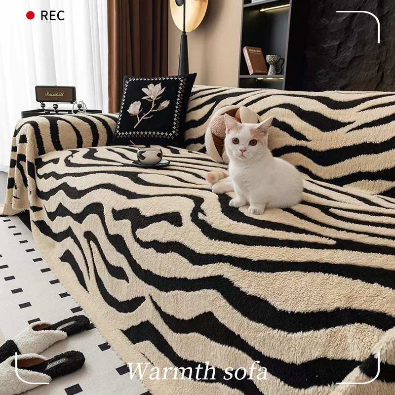 新款沙发巾盖布万能全盖防滑坐垫毛绒沙发套罩盖毯家居装饰全包