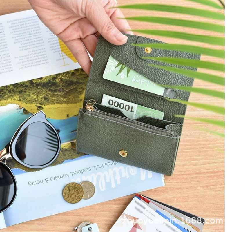Design-sense snap button PU leather coin case simple solid color zipper storage coin purse creative three-dimensional wallet card bag Design-sense snap button PU leather coin case simple solid color zipper storage coin purse creative three-dimensional wallet card bag
