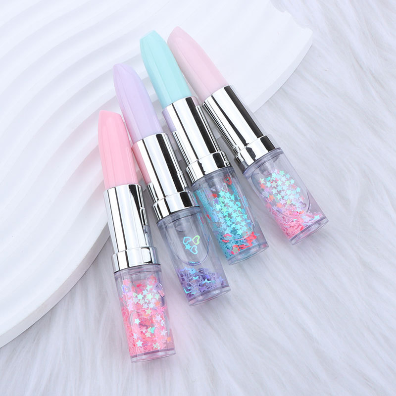 Lipstick-shaped ballpoint pen signature pen creative Internet-famous small fresh quicksand pen cute girl heart oil lipstick pen