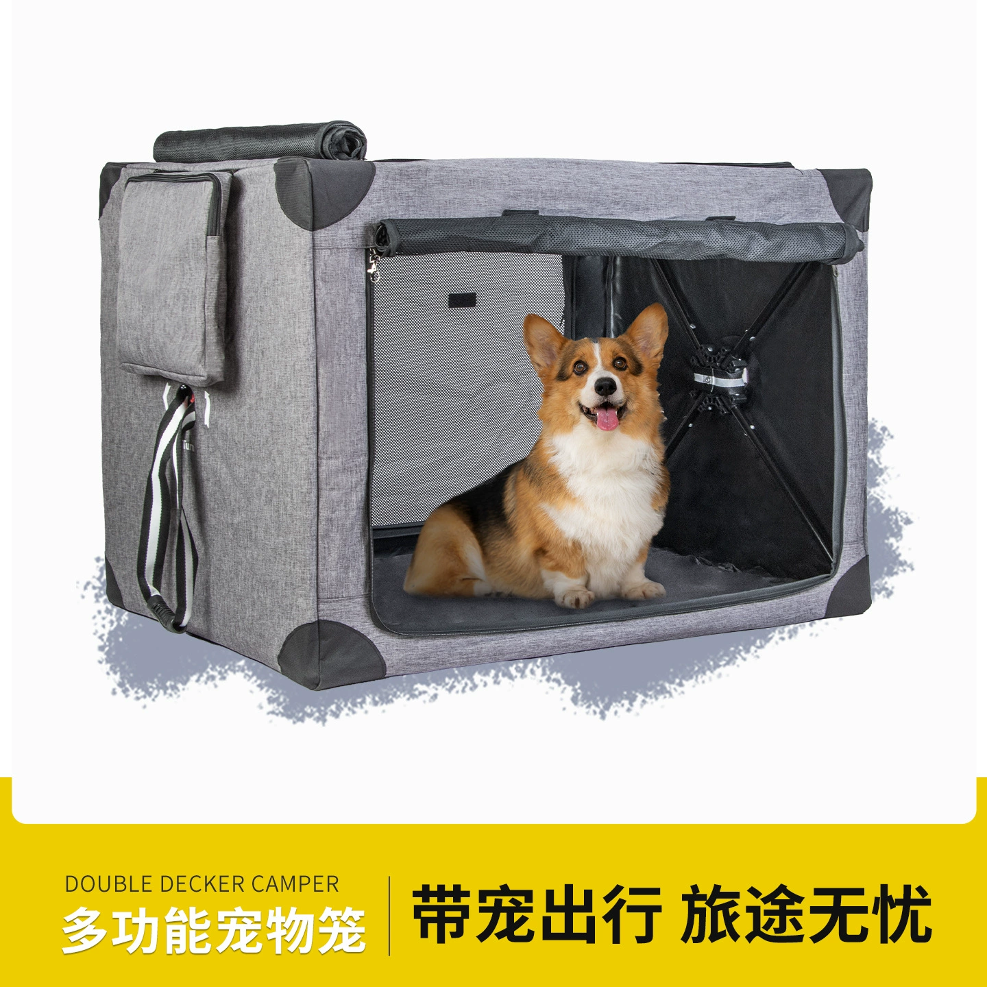 Автомобильная клетка для собак, клетка для багажника, автомобильная клетка для собак, складная клетка для кошек, защитное сиденье для собаки, подушка для собаки