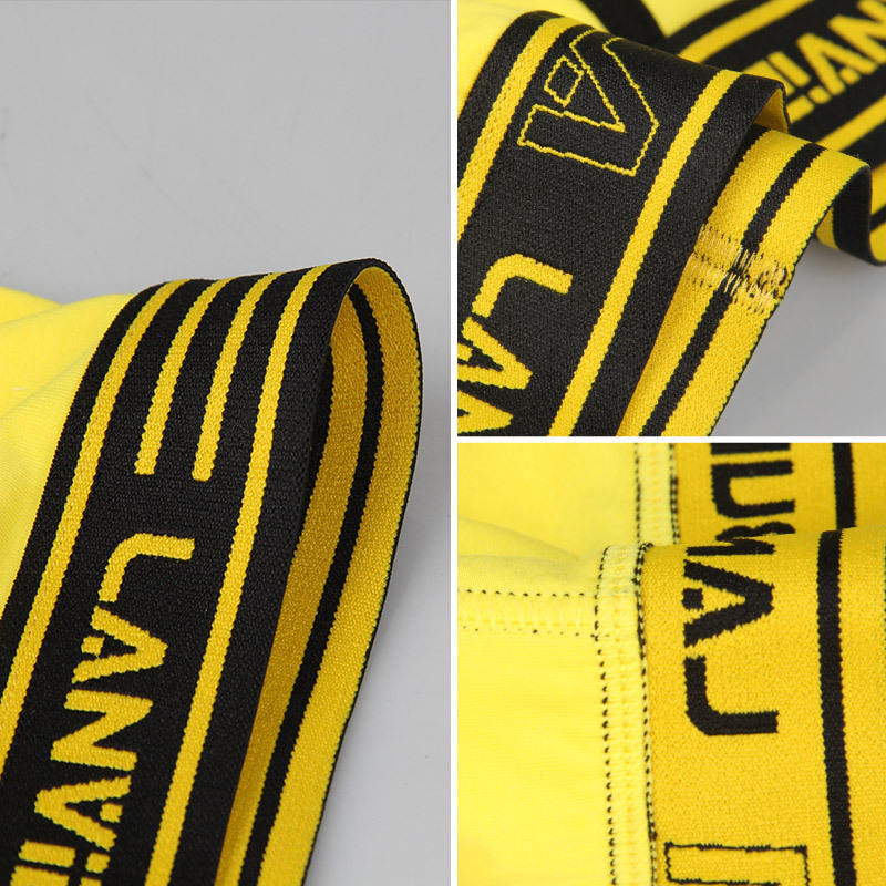 LANVIBUM Men's Mid-rise Cotton Briefs Solid Color Simple U-shape Comfort Straight-leg Pants Large Black