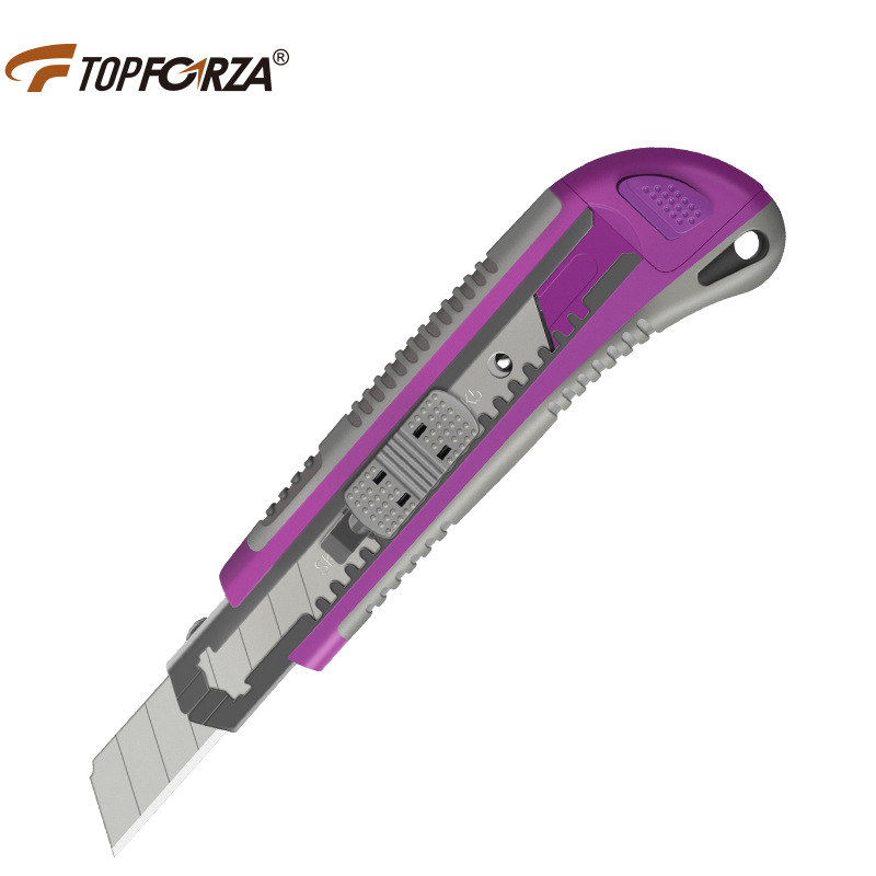 拓伏锐 美工刀工业级壁纸刀裁纸刀自动刀匣式割刀5片18m刀片SK5