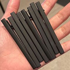 黒の無痕フロスト質感ヘアクリップ前髪クリップ額化粧一字クリップカモ口クリップ髪飾り卸売り