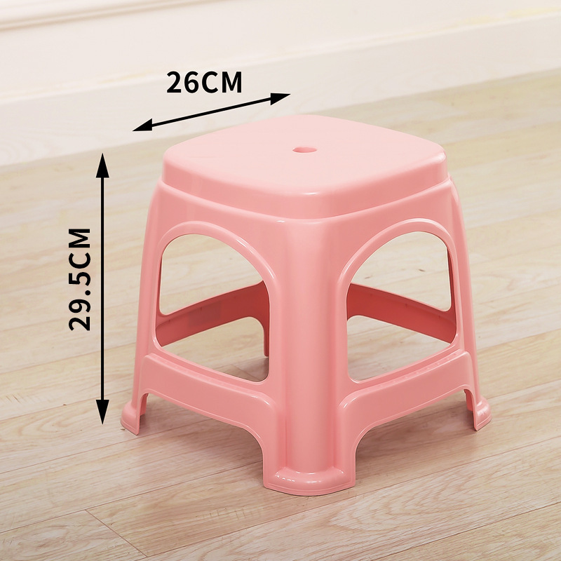 Taburetes de plástico sala de estar doméstica gruesa taburetes de mesa de comedor para adultos taburetes económicos sillas de goma fabricantes taburetes altos idea simple