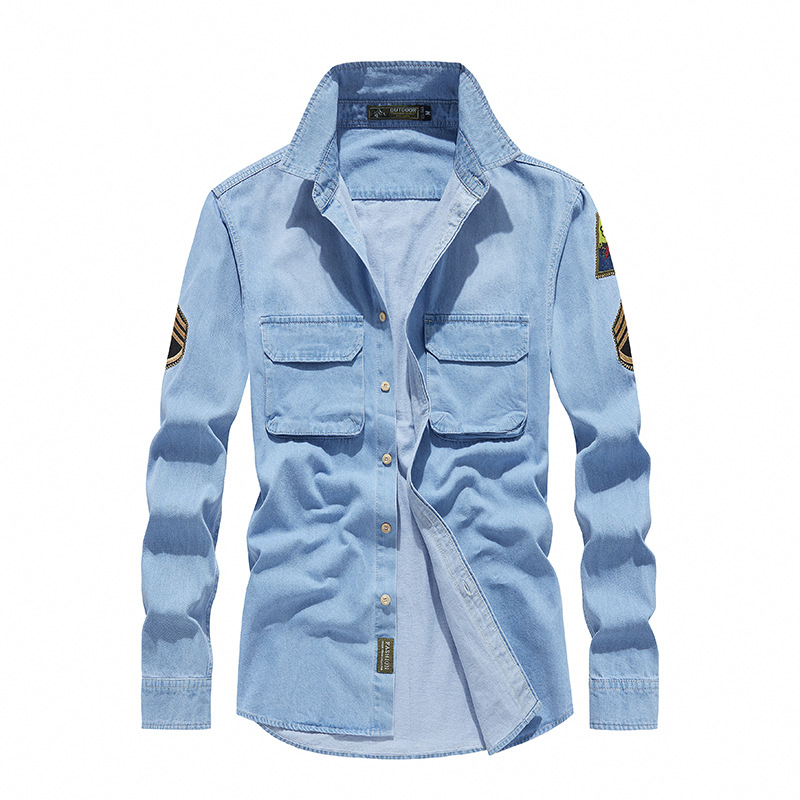 Camisas de trabajo chaqueta de hombre 2022 otoño nuevo suelto japonés vintage camisa casual de manga larga hombre