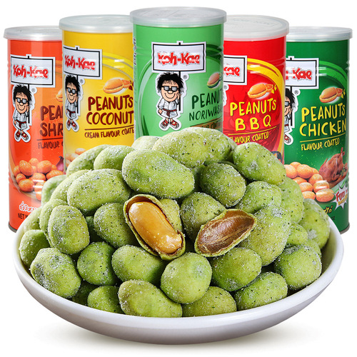 Thailand Imported Big Brother Peanut Beans Grilled Chicken Shrimp Mustard Flavor Nuts Snack 230g Can Internet Famous Snack Food