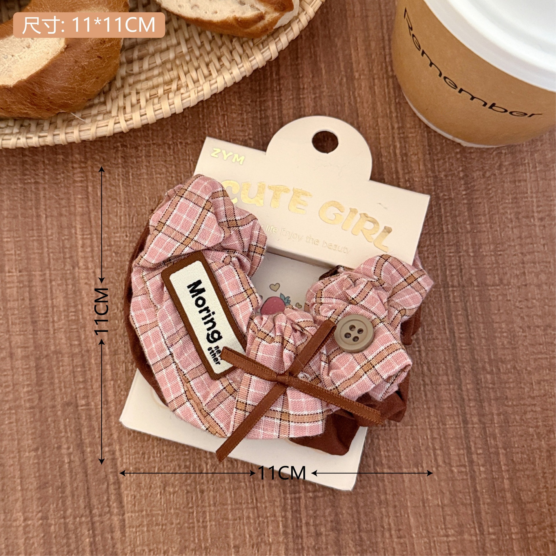 Lazo a cuadros de alto valor francés, lazo para el cabello de intestino grueso, cuerda para el cabello atada con sentido femenino, accesorios para el cabello de cola de caballo lindos de alta elasticidad