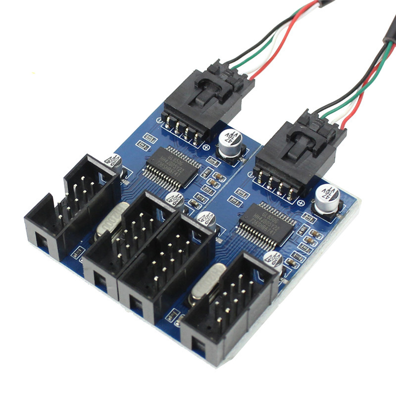 コンピュータのマザーボードサブ 2.0 9 ピン 9 ピン拡張回路基板 1 分 2 1 分 4 ハブ回路 PCB4 ポートオスベース|undefined