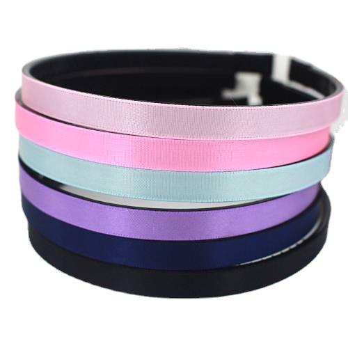 1CM塑料涤纶包布带齿黑色儿童发箍头箍 DIY材料发饰头饰配件