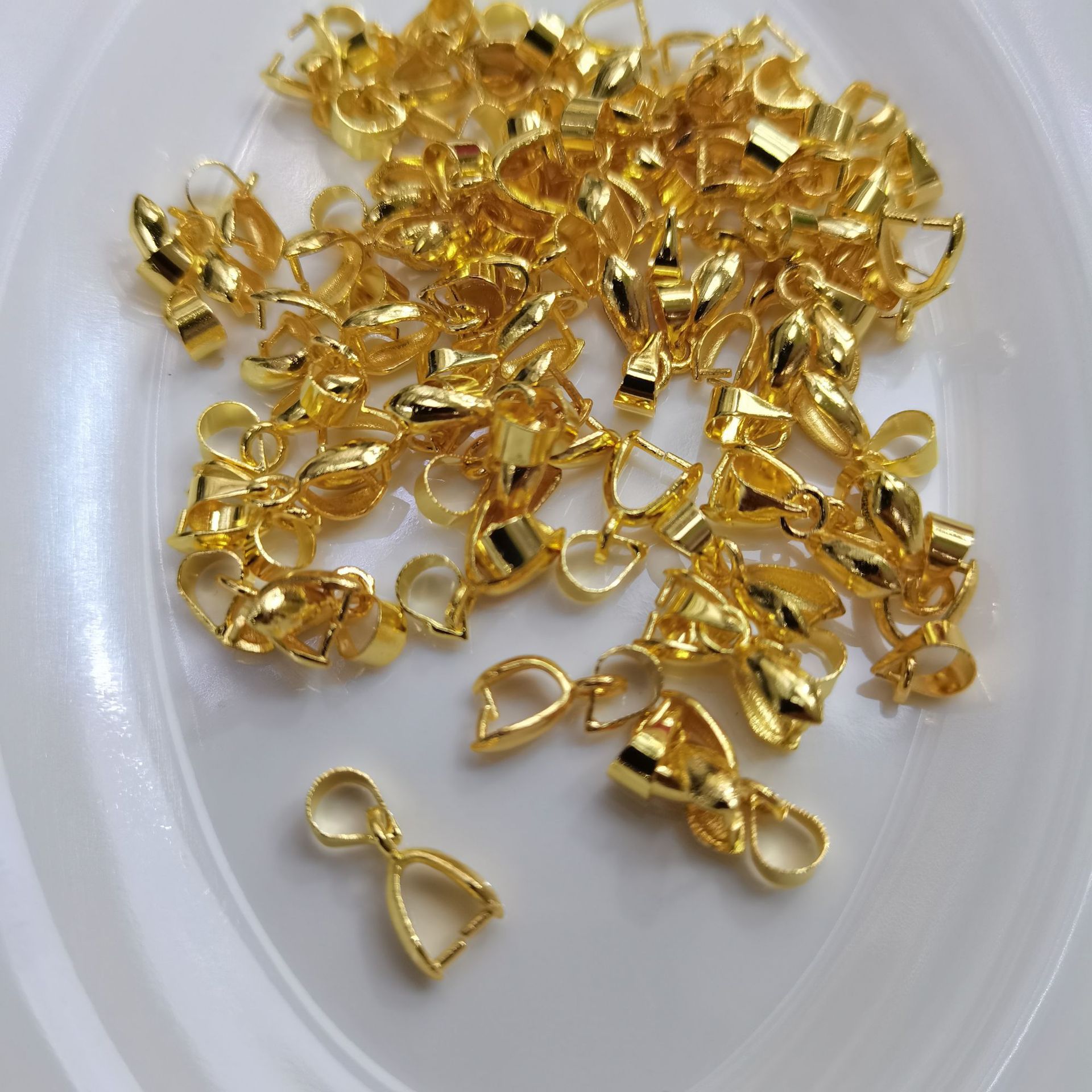 Directo de fábrica accesorios de la joyería de bricolaje colgante hebilla collar de semillas de melón hebilla de joyería de cristal de jade ágata