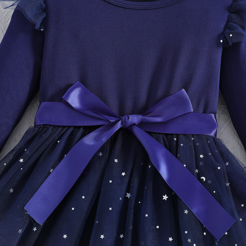 Ladies' Dress Autumn and Winter New Children's Clothing Autumn Dress Skirt Children's Sparkling Autumn Skirt Princess Dress Stylish