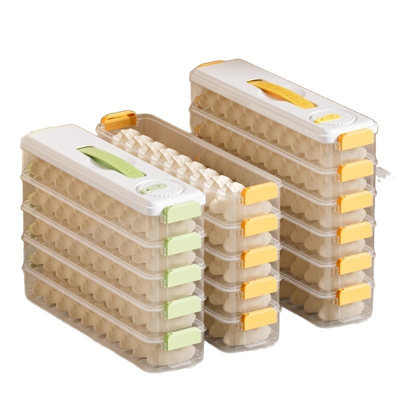 2025新款饺子冷冻盒食品级冰箱专用窄缝装水饺馄饨速冻收纳保鲜盒|undefined