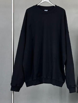 Herrenbekleidung High Street schwere 430 Gramm Fertigkleidung gewaschen, um alte, beschädigte Retro-Pullover mit Rundhalsausschnitt und Kapuze herzustellen_voghion.com