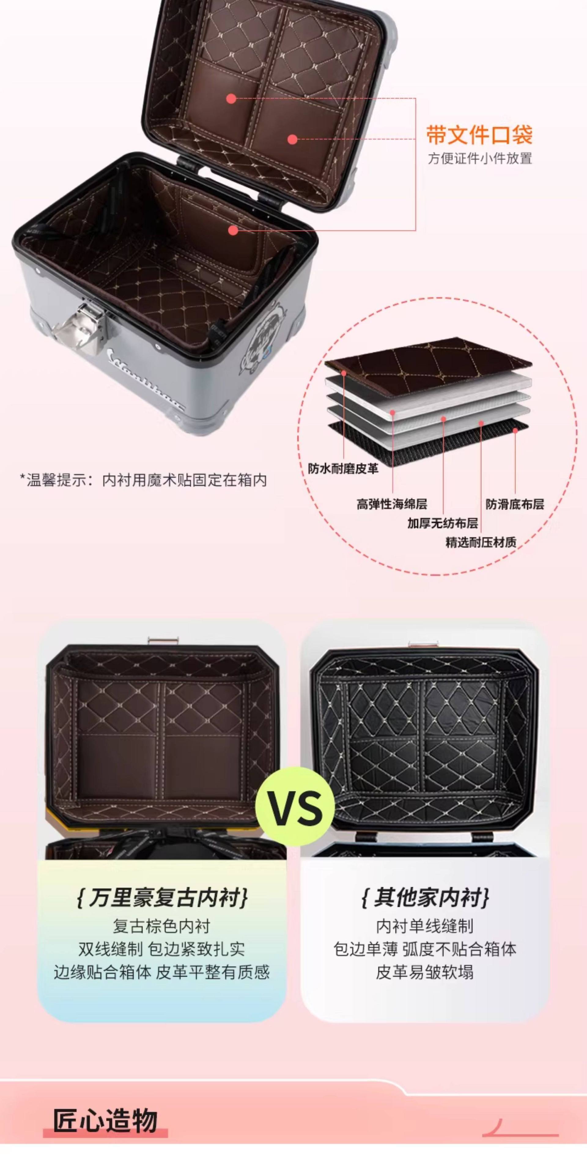 Wanlihao scooter trunk is suitable for Sanyang Beiong ABS electric scooter storage and electric vehicle rear trunk