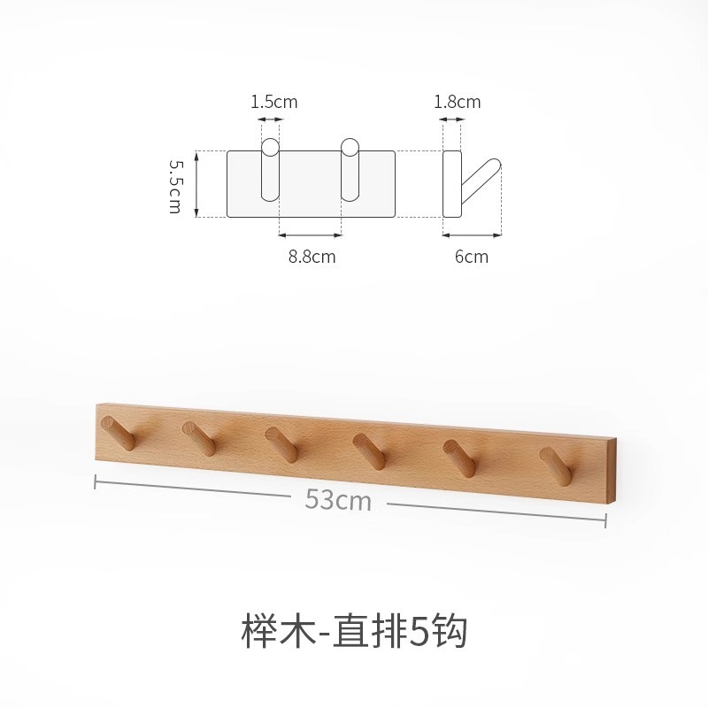 壁、寝室、玄関ドアの後ろに穴あけ不要のフック、創造的な無垢材の列、ハイエンドの軽い高級感、強力な粘着フック|undefined
