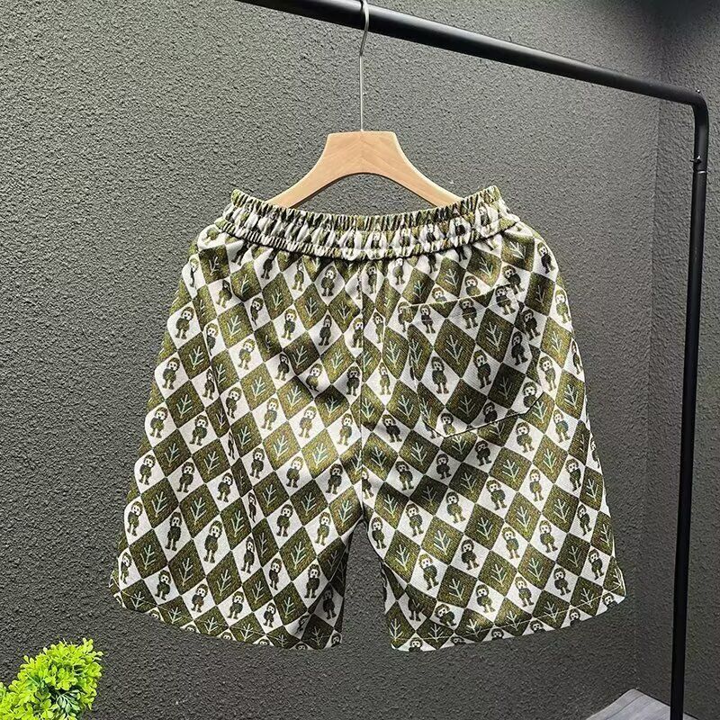 Men's Casual High End Summer Shorts Fashionable Versatile Five Point Beach Straight Leg Trousers Various Colors Available_viptrois.com