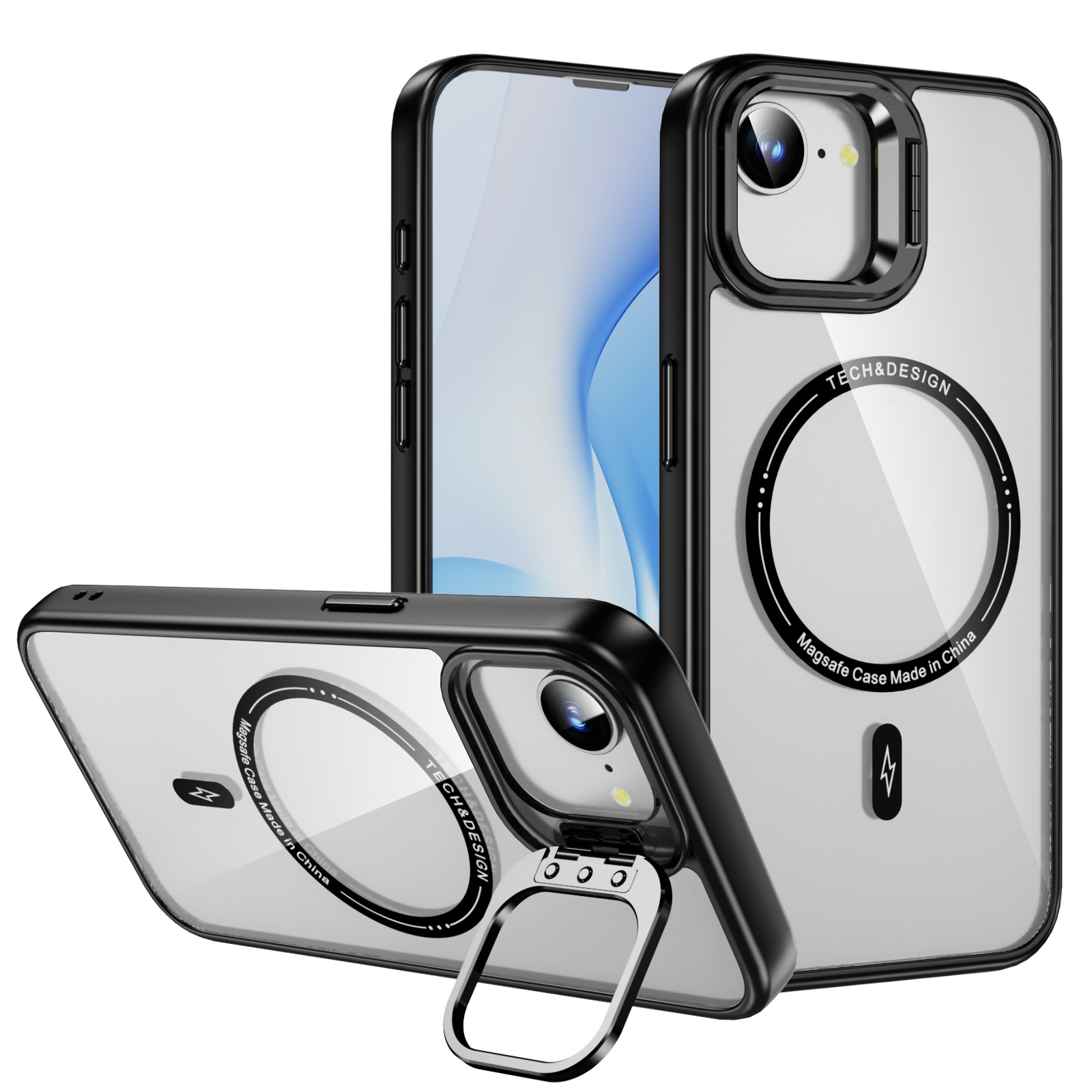 Aplicable para Apple iPhone 16E Sky Mirror Magnetic Case Lens Metal Bracket Cover Protector
