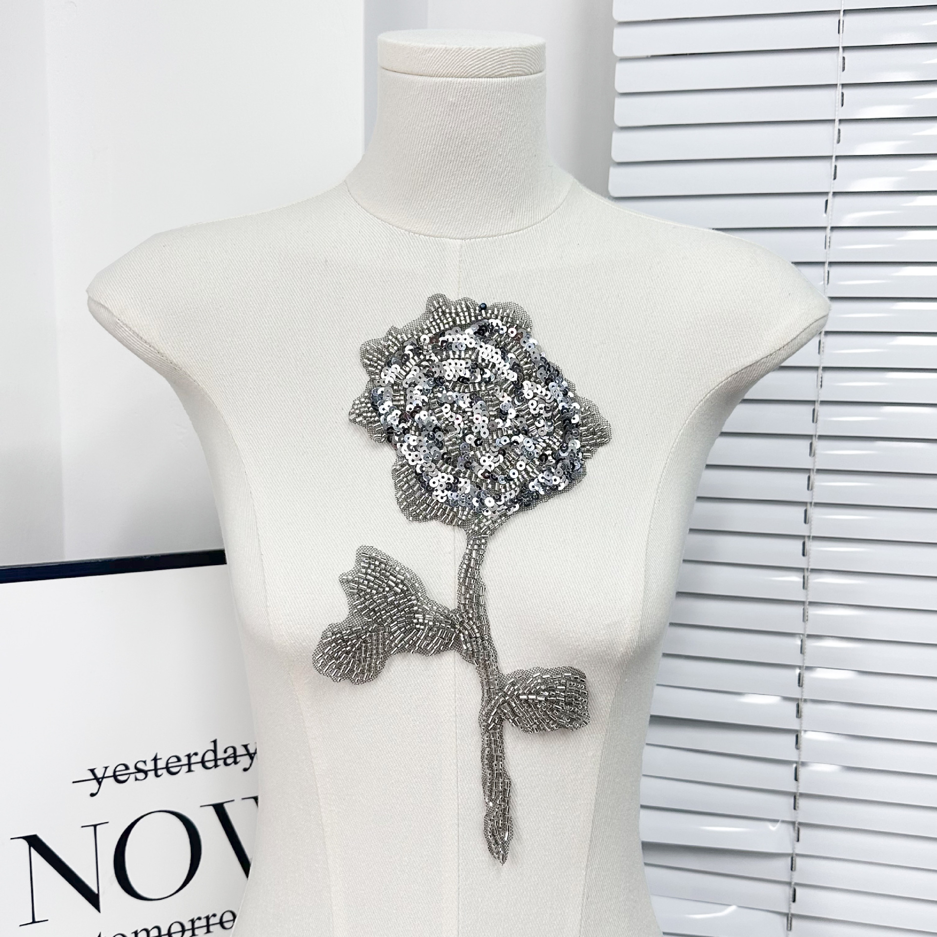 Nuevo transfronterizo tridimensional esquinilla cuentas clavos cuentas tela de encaje pegatinas flores ropa camisa de camisa decoración image 4