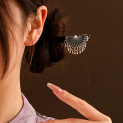 15厘米短款藏式檀木髮簪手小眾設計古風日常盤髮簪旗袍新中式髮簪