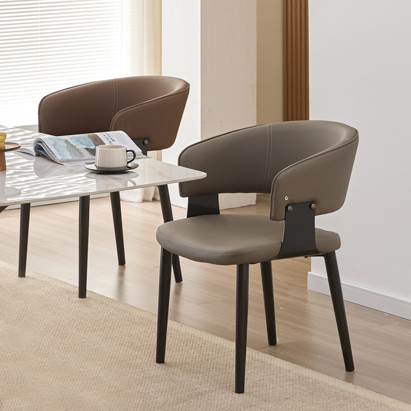 Silla de comedor de lujo ligera italiana, silla de comedor en casa, silla de comedor nórdica moderna, silla de comedor de hotel
