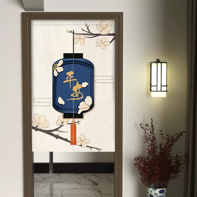 厕所门帘布对门隔断帘厨房防油烟家用卫生间卧室免打孔半帘高级感