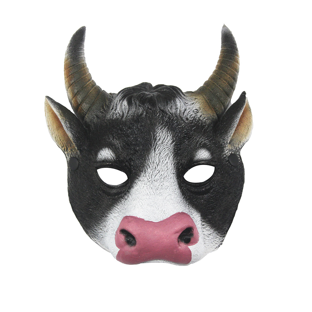 ハロウィン牛マスクマルディクロスボーダーハロウィンマスクPU動物マスクカーニバル衣装小道具