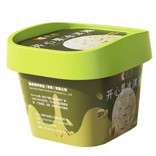 125ml Square Cup with Spoon Plastic Lid Ice Cream Packaging Cup Pet Nutritional Drink Cup Iml Cup