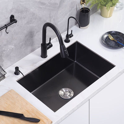 Nanometer water tank Counter Basin Single groove household Trays 304 Stainless steel kitchen water tank Embedded system water tank