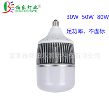 E40LED大功率球泡鸟笼灯鳍片工矿球泡灯E27吊装灯30W50W80W工矿灯