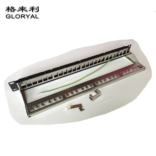 Engineering Ftp Category 7 Patch Panel 24-Port Shielded Patch Panel Cat.7 Network Rj45 Patch Panel