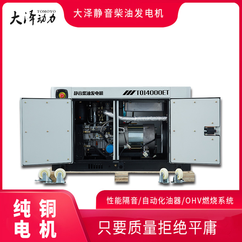 武夷山白色发电机15KVA 12KW风冷柴油发电机 400V大泽动力组