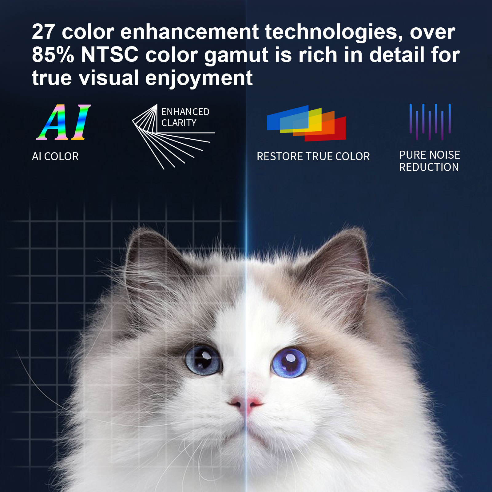 Fuente de teléfono móvil transfronterizo mini mini proyector doméstico portátil compacto inteligente de voz sala de estar dormitorio proyector de pared