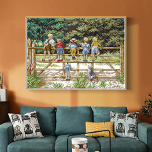 针爱99新款十字绣人物类童年刺绣材料包卧室装饰厂家批发一件代发