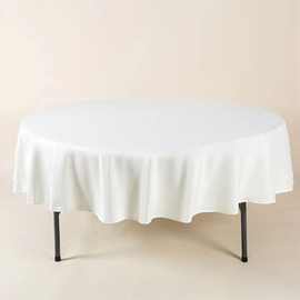 纯色圆形桌布黑色纯白长方形派对桌布活动台布批发