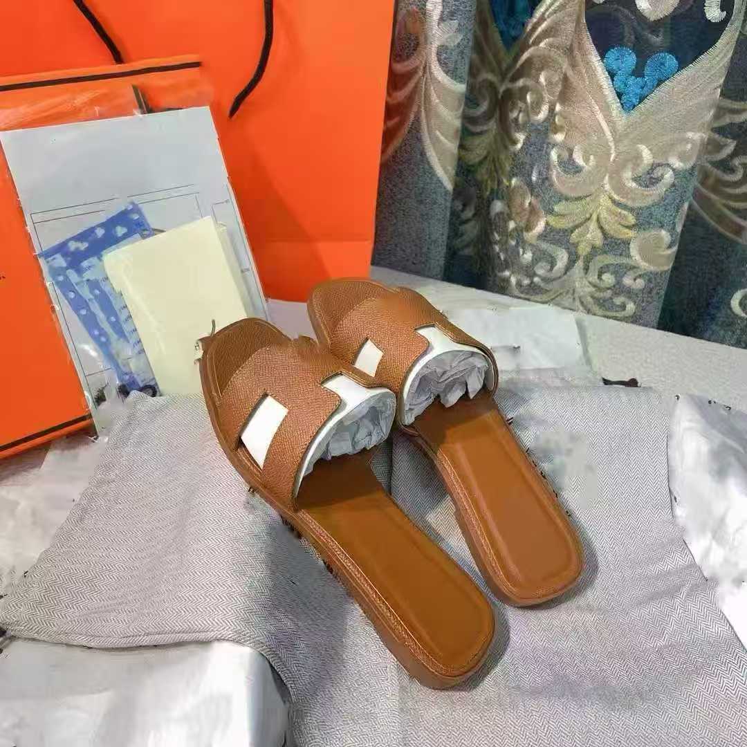 跨境H型外穿经典大码欧美风女士羊皮拖鞋透气凉感酒店沙滩一字拖