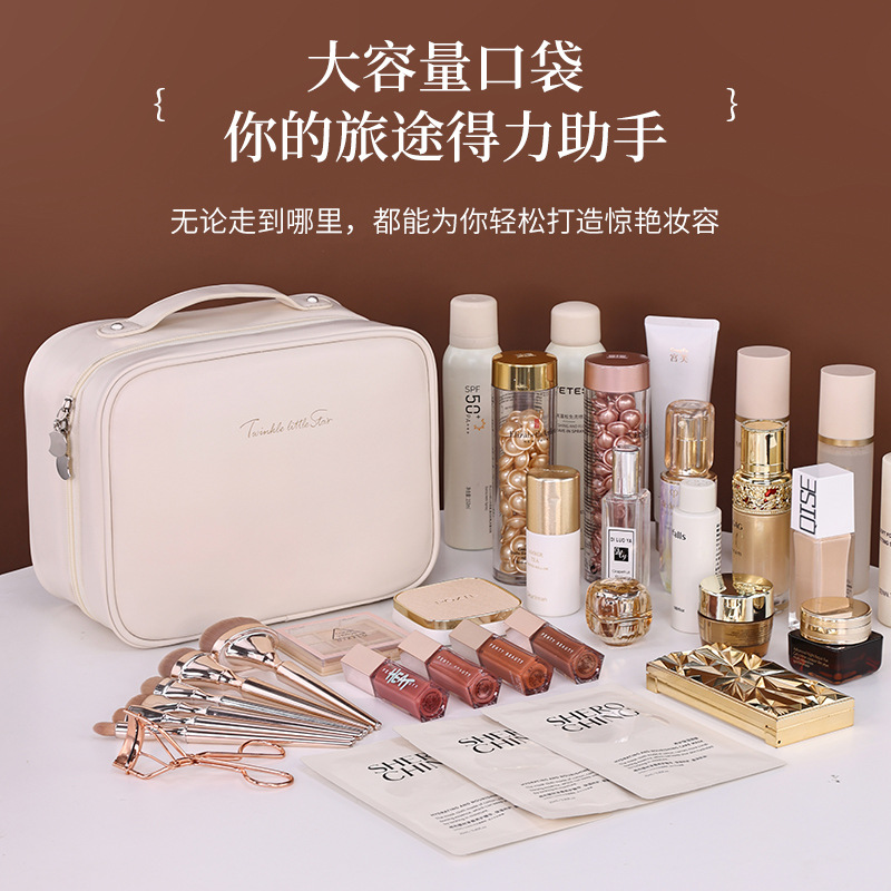 Transfronterizo 2024 nueva bolsa de maquillaje de alta calidad portátil de gran capacidad 3 en 1 bolsa de lavado de viaje de alta calidad