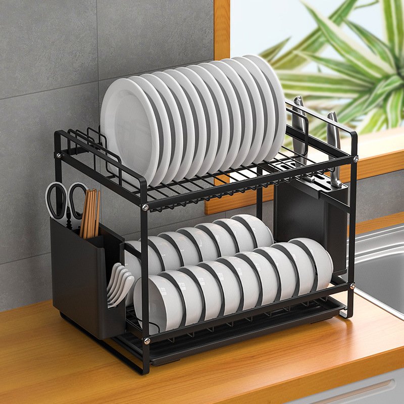 Screw-free Dishware Storage Rack Kitchen Storage Rack Drain Rack Household Dish Rack Dishware Storage Box Cupboard