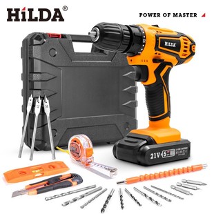 Two-Speed Hand Drill Household Lithium Electric Screwdriver Rechargeable Screwdriver Wireless Multi-Function Set Electric Screwdriver in Stock