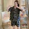 South Korean goods, pijama, thin shorts, loose fit, with short sleeve, Korean style, wholesale